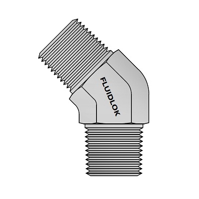 Male Pipe Elbow 45° - BSPT